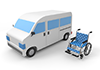 Wheelchair / Taxi / Nursing Care --Free Illustration Material --Medical Care | Nursing Care | Hospital | People