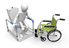 Wheelchair / Toilet / Assistance --Free Illustration Material --Medical Care | Nursing Care | Hospital | People