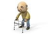 Grandfather ｜ Walking aid ｜ Convenient --Free illustration material --Medical care ｜ Nursing care ｜ Hospital ｜ People
