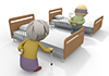Bed / Elderly / Grandma --Free Illustration Material --Medical Care | Nursing Care | Hospital | People