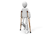Crutches | Inpatients | Difficulty walking --Free illustration material --Medical care | Nursing care | Hospital | People