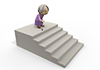 Grandmother ｜ Stairs ｜ Get off --Free illustration material --Medical care ｜ Nursing care ｜ Hospital ｜ People