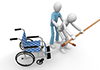 Assistance ｜ Handrail ｜ Rehabilitation ――Free illustration material ――Medical care ｜ Nursing care ｜ Hospital ｜ Person