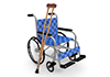 Wheelchair / Blue / Wand --Free Illustration Material --Medical Care | Nursing Care | Hospital | People