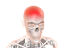 Headache ｜ Skull ｜ Illness / Red ｜ Medical Equipment / Technology ｜ Ribs / Chest ――Free Illustration Material ――Medical ｜ Nursing ｜ Hospital ｜ People