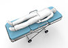 Bed ｜ Emergency transport ｜ Injured person / treatment ｜ Injection / cure ｜ Command / brain ――Free illustration material ――Medical care ｜ Nursing care ｜ Hospital ｜ Person