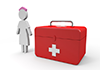 First Aid Kit | Nurse | Cure / Illness | Treatment / Surgery | Blood / Examination --Free Illustration Material --Medical Care | Nursing Care | Hospital | Person