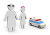 Ambulance ｜ Doctor ｜ Nurse / Doctor ｜ X-ray / Examination ｜ Operating table / Doctor ――Free illustration material ――Medical ｜ Nursing ｜ Hospital ｜ Person