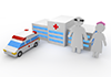 Hospital | Ambulance | Doctor / Nurse / White Coat | Latest Treatment / Hospital | Mobile Bed / Emergency --Free Illustration Material --Medical Care | Nursing Care | Hospital | Person