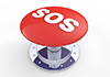 SOS Button ｜ Emergency ｜ Metal / Reflection ｜ Medical Equipment / Technology ｜ Blood / Examination ――Free Illustration Material ――Medical ｜ Nursing ｜ Hospital ｜ Person