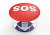 Emergency button ｜ SOS ｜ Red / Launch ｜ White coat / Uniform ｜ Operating table / Doctor ――Free illustration material ――Medical ｜ Nursing ｜ Hospital ｜ Person