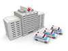 General Hospital | Ambulance | Emergency | Vehicle --Free Illustration Material --Medical Care | Nursing Care | Hospital | People