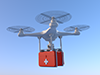 Drone | Medical | Carrying | Speed ​​――Free illustration material ―― Medical ｜ Nursing ｜ Hospital ｜ People