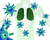Virus ｜ Lung ｜ Human body ――Free illustration material ―― Medical ｜ Nursing care ｜ Hospital ｜ Person