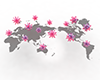 Infection ｜ World Map ｜ Virus ――Free Illustration Material ―― Medical Care ｜ Nursing Care ｜ Hospital ｜ People