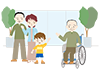 Going to see Grandpa ｜ Elderly Housing with Care ｜ Smile-Medical Care ｜ Nursing Care / Welfare ｜ Free Illustration