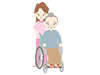 Wheelchair ｜ Grandmother ｜ Nurse --Medical ｜ Nursing / Welfare ｜ Free Illustration