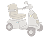 Electric Wheelchair ｜ Running ｜ Electric Cart --Medical Care ｜ Nursing Care / Welfare ｜ Free Illustration