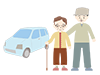 Nursing taxi ｜ Moving ｜ Grandmother --Medical ｜ Nursing / welfare ｜ Free illustration
