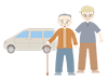 Welfare vehicle ｜ Taxi ――Medical care ｜ Nursing care / welfare ｜ Free illustration