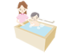 Bath at a welfare facility ｜ Bathtub ｜ Elderly people ――Medical care ｜ Nursing care / welfare ｜ Free illustrations