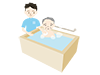 Bath at Elderly Housing with Care | Elderly Housing | Helper-Medical Care | Nursing Care / Welfare | Free Illustrations