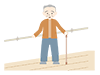 Elderly / Corridor / Handrail ｜ Remodeling ｜ Installation --Medical ｜ Nursing / Welfare ｜ Free Illustration
