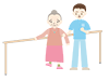 Elderly / Caregiver / Rehabilitation ｜ Grandmother-Medical Care ｜ Nursing Care / Welfare ｜ Free Illustration