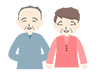 Cheerful couple ｜ Elderly people ｜ Elderly people ｜ Laughing --Medical care ｜ Nursing care / welfare ｜ Free illustrations