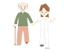 Walk / Elderly / Nursing Staff --Medical Care ｜ Nursing Care / Welfare ｜ Free Illustrations