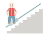 椅子式階段昇降機/お年寄り｜リフォーム - 医療｜介護・福祉｜フリーイラスト