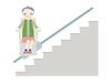 Chair-type stair lift / elderly person | Nursing care | Equipment --Medical care | Nursing care / welfare | Free illustration