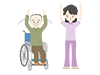 Elderly / Nursing staff exercising --Medical | Nursing / Welfare | Free illustrations