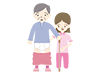 Changing diapers / nursing staff ｜ Elderly people ――Medical care ｜ Nursing care / welfare ｜ Free illustrations