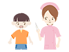 Children who dislike | Injections | Nurses-Medical care | Nursing care / welfare | Free illustrations