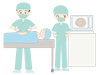 During surgery | Teacher | Assistant-Medical care | Long-term care / welfare | Free illustration