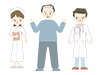 Get well | Elderly | Men | Doctors | Nurses-Medical care | Nursing care / welfare | Free illustrations
