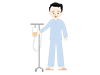 Inpatients | Intravenous | Walking around --Medical care | Long-term care / welfare | Free illustrations