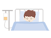 Boy on IV | Illness | I'm sick-Medical | Nursing / Welfare | Free Illustration