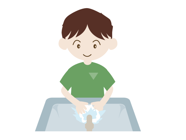 きちんと手を洗う少年 | ウィルス予防 - 医療/病院/人物/写真/クリップアート/フリー素材/介護/福祉