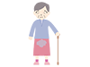 Urinary incontinence | Women | Grandmother-Medical care | Nursing care / welfare | Free illustrations