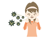 Sneezing | Virus-skipping | Women-Medical care | Long-term care / welfare | Free illustrations