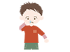 Boy with runny nose | Cold ―― Medical care ｜ Nursing care / welfare ｜ Free illustration