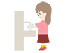 Wash your hands | Girls | Cold prevention-Medical care | Long-term care / welfare | Free illustrations