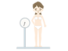 体重計 | 太る | 測る | 女性 | お腹のお肉 - 医療｜介護・福祉｜フリーイラスト