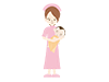 Baby is born | Baby | Nurse-Medical care | Long-term care / welfare | Free illustration