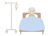 Hospital Bed | Boredom | Boys | Intravenous--Medical Care | Nursing Care / Welfare | Free Illustrations